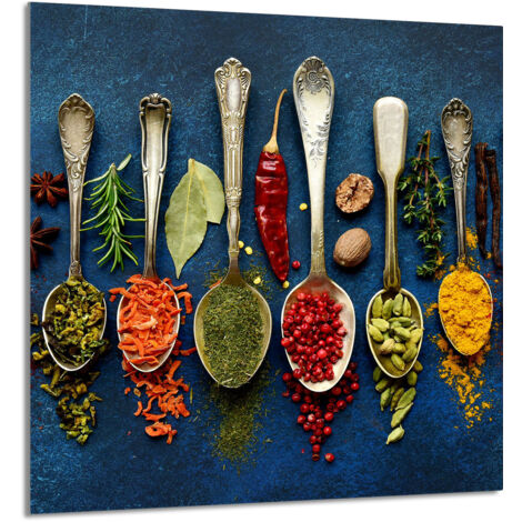 PANEL DE VIDRIO PARA COCINA 60x65 Especias