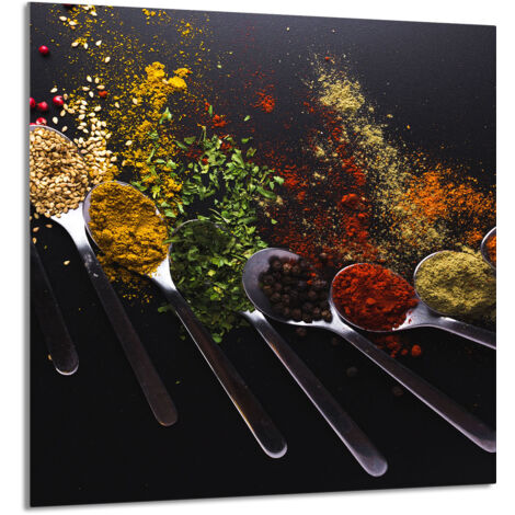 PANEL DE VIDRIO PARA COCINA 60x65 Especias