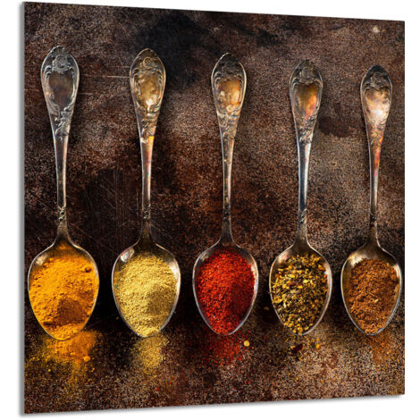 PANEL DE VIDRIO PARA COCINA 60x65 Especias