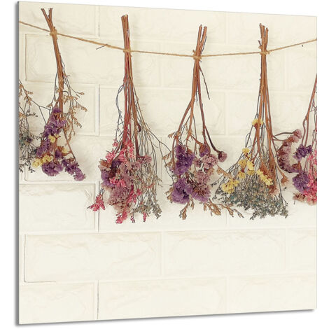 PANEL DE VIDRIO PARA COCINA 60x65 Flores