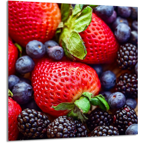 PANEL DE VIDRIO PARA COCINA 60x65 Fresas