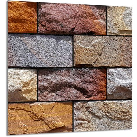 PANEL DE VIDRIO PARA COCINA 60x65 Ladrillo
