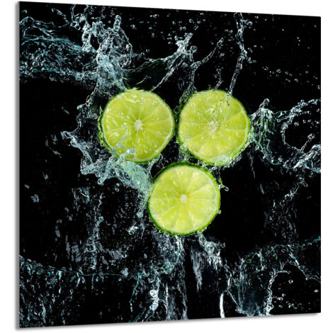 PANEL DE VIDRIO PARA COCINA 60x65 Limón