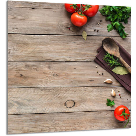PANEL DE VIDRIO PARA COCINA 60x65 Madera