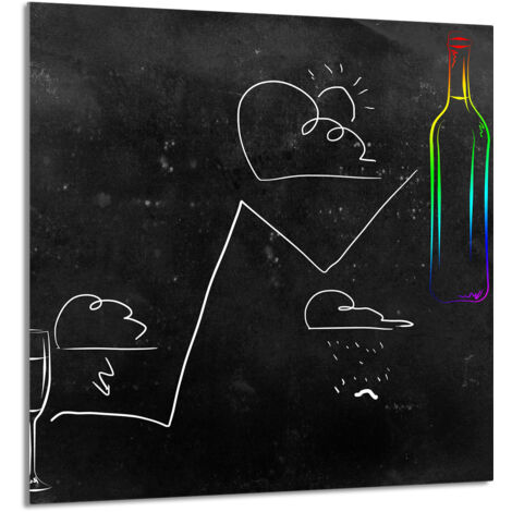 PANEL DE VIDRIO PARA COCINA 60x65 Negro