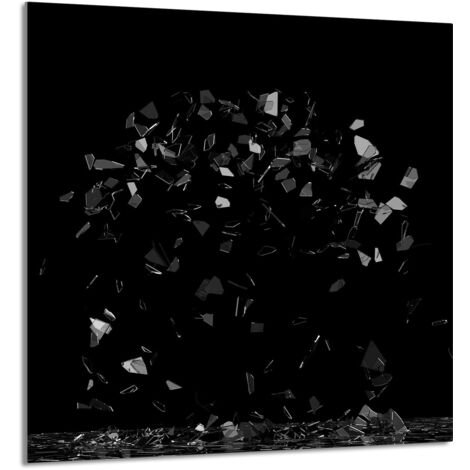 PANEL DE VIDRIO PARA COCINA 60x65 Negro