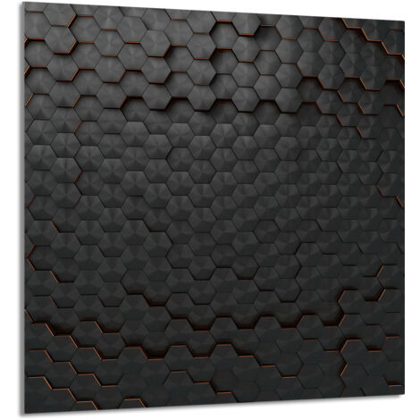PANEL DE VIDRIO PARA COCINA 60x65 Negro
