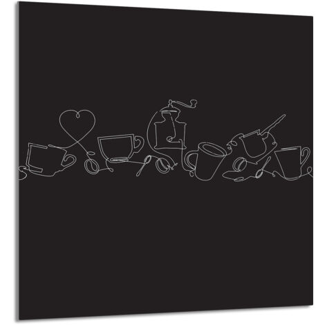 PANEL DE VIDRIO PARA COCINA 60x65 Negro