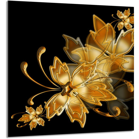 PANEL DE VIDRIO PARA COCINA 60x65 Oro
