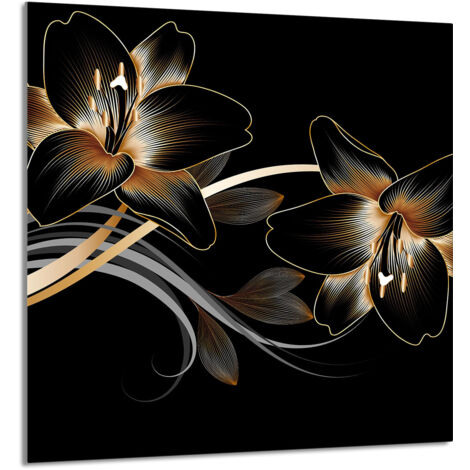 PANEL DE VIDRIO PARA COCINA 60x65 Orquídea