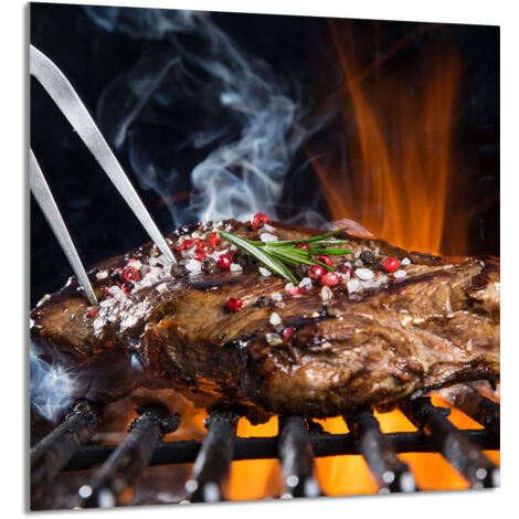 PANEL DE VIDRIO PARA COCINA 60x65 Parrilla
