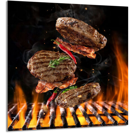 PANEL DE VIDRIO PARA COCINA 60x65 Parrilla
