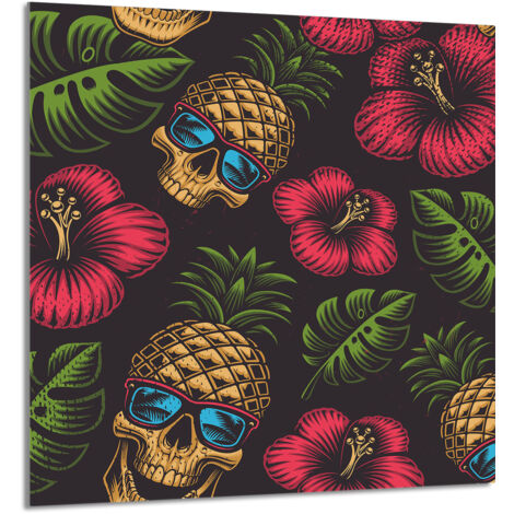 PANEL DE VIDRIO PARA COCINA 60x65 Piña