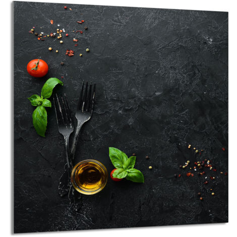 PANEL DE VIDRIO PARA COCINA 60x65 Pizarra