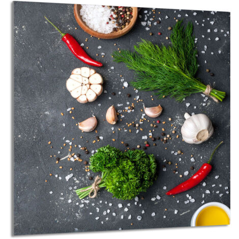 PANEL DE VIDRIO PARA COCINA 60x65 Pizarra