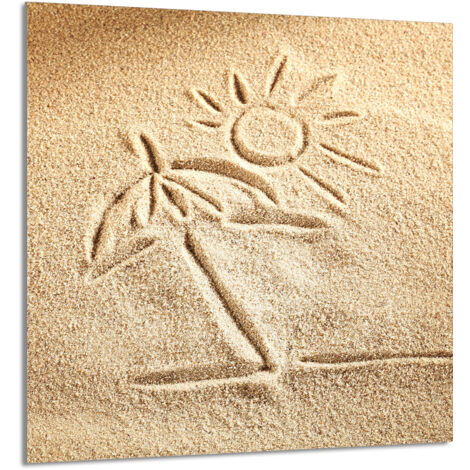 PANEL DE VIDRIO PARA COCINA 60x65 Playa