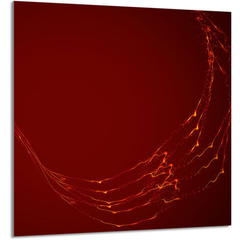 PANEL DE VIDRIO PARA COCINA 60x65 Rojo