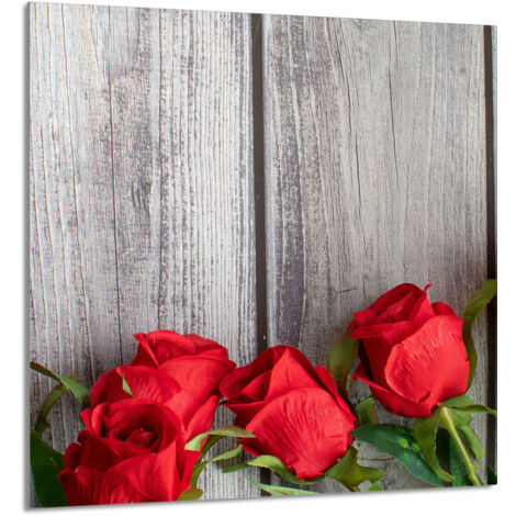 PANEL DE VIDRIO PARA COCINA 60x65 Rosas