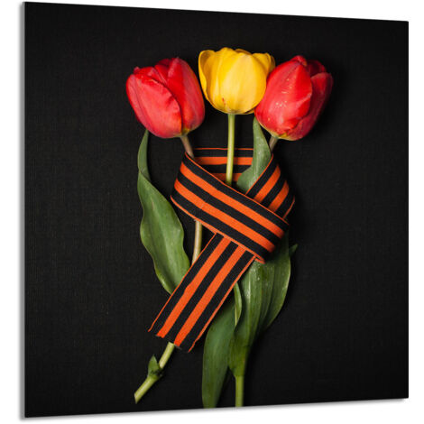 PANEL DE VIDRIO PARA COCINA 60x65 Rosas