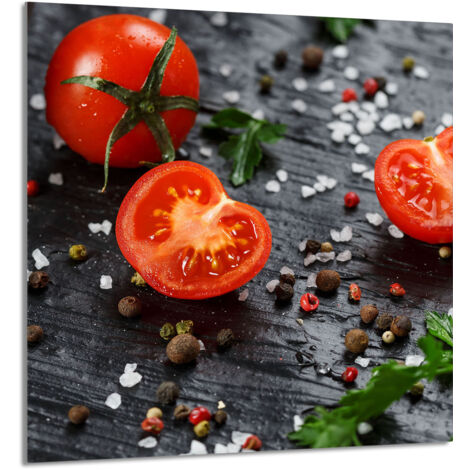 PANEL DE VIDRIO PARA COCINA 60x65 Tomate