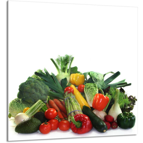PANEL DE VIDRIO PARA COCINA 60x65 Verduras