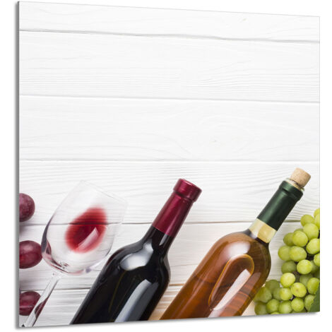 PANEL DE VIDRIO PARA COCINA 60x65 Vino