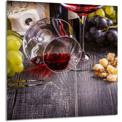 PANEL DE VIDRIO PARA COCINA 60x65 Vino