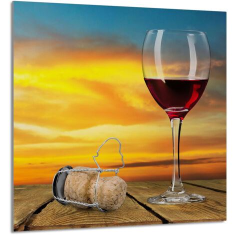 PANEL DE VIDRIO PARA COCINA 60x65 Vino