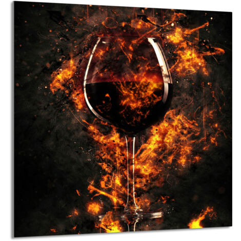PANEL DE VIDRIO PARA COCINA 60x65 Vino