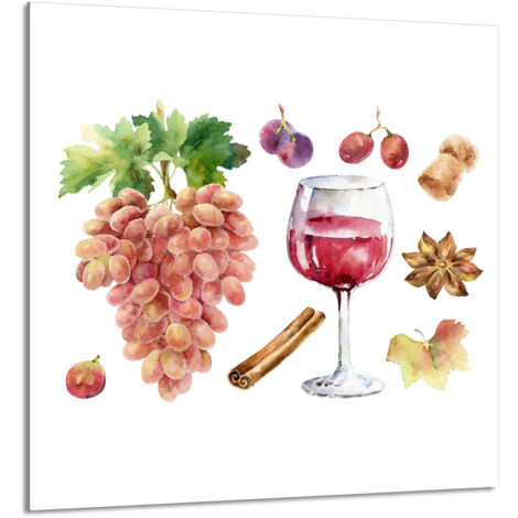 PANEL DE VIDRIO PARA COCINA 60x65 Vino