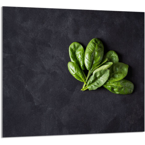 PANEL DE VIDRIO PARA COCINA 65x60 Albahaca