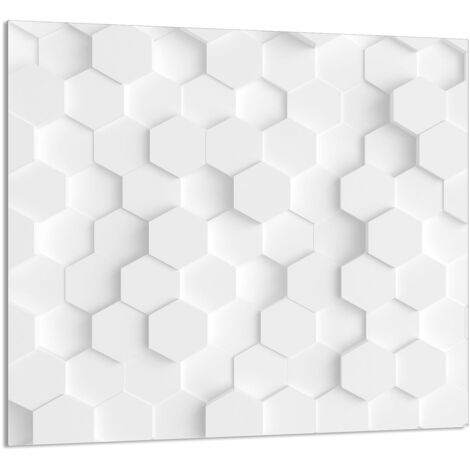 PANEL DE VIDRIO PARA COCINA 65x60 Blanco