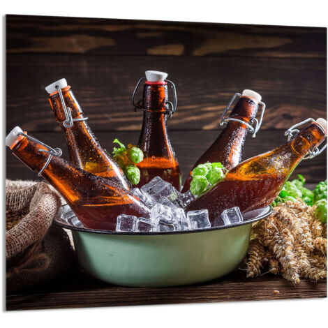 PANEL DE VIDRIO PARA COCINA 65x60 Botellas