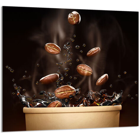 PANEL DE VIDRIO PARA COCINA 65x60 Café