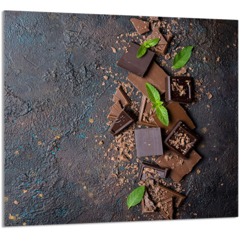 PANEL DE VIDRIO PARA COCINA 65x60 Chocolate