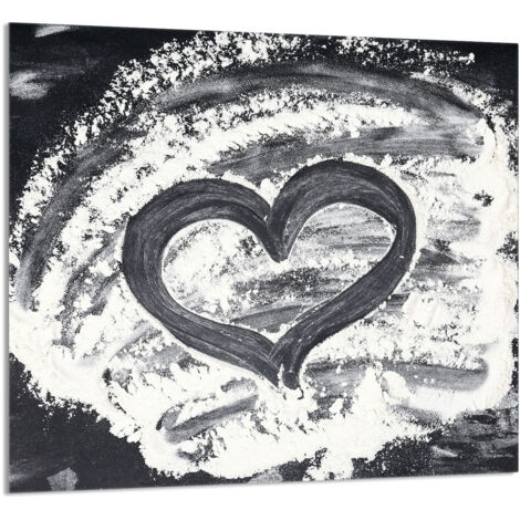 PANEL DE VIDRIO PARA COCINA 65x60 Corazón