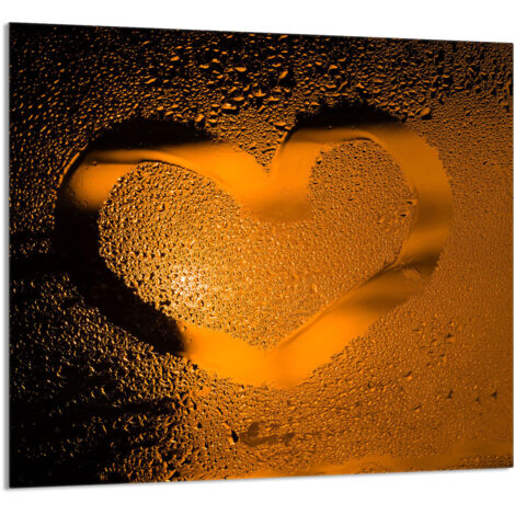 PANEL DE VIDRIO PARA COCINA 65x60 Corazón