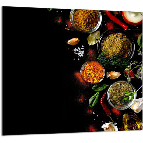 PANEL DE VIDRIO PARA COCINA 65x60 Especias