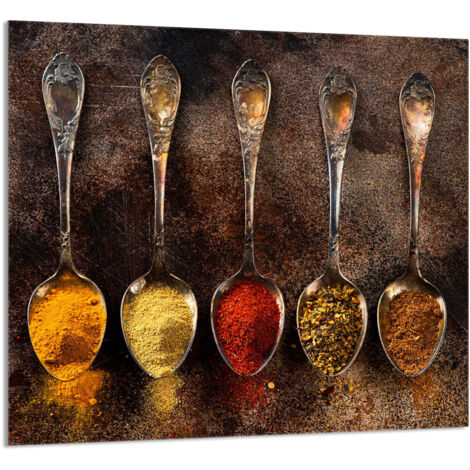 PANEL DE VIDRIO PARA COCINA 65x60 Especias