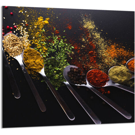 PANEL DE VIDRIO PARA COCINA 65x60 Especias