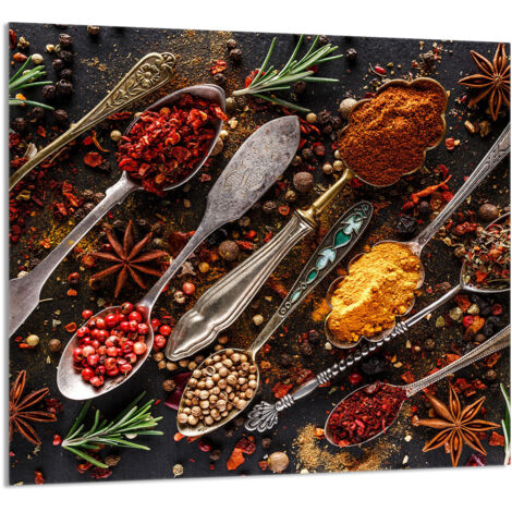 PANEL DE VIDRIO PARA COCINA 65x60 Especias