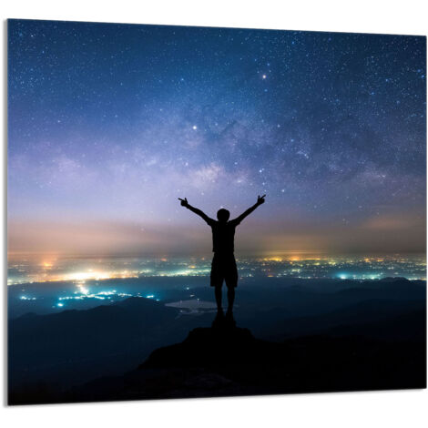PANEL DE VIDRIO PARA COCINA 65x60 Estrellas