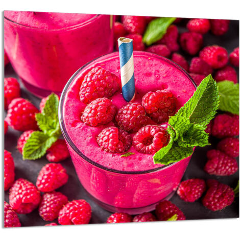 PANEL DE VIDRIO PARA COCINA 65x60 Frambuesa