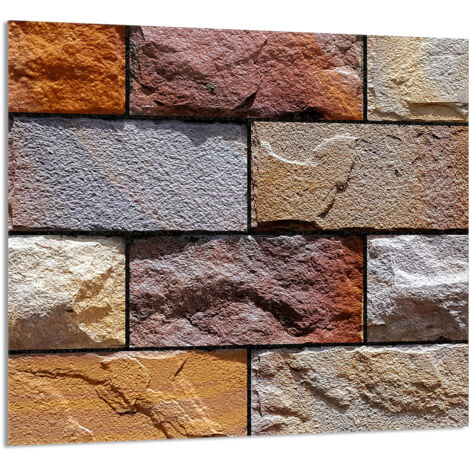 PANEL DE VIDRIO PARA COCINA 65x60 Ladrillo