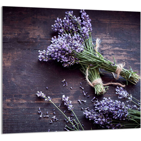 PANEL DE VIDRIO PARA COCINA 65x60 Lavanda