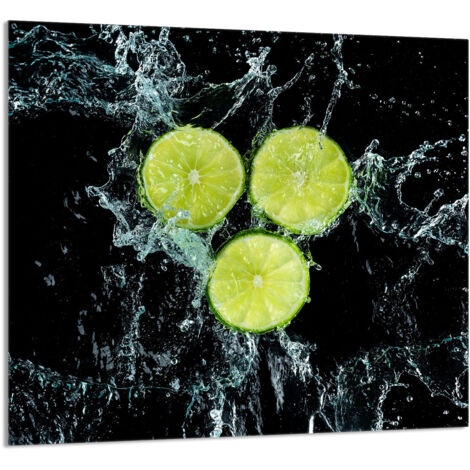 PANEL DE VIDRIO PARA COCINA 65x60 Limón