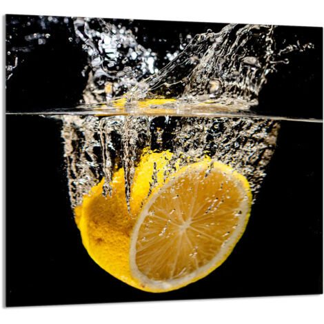 PANEL DE VIDRIO PARA COCINA 65x60 Limón