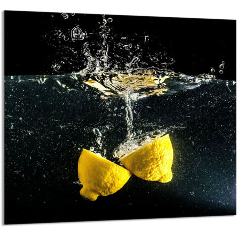PANEL DE VIDRIO PARA COCINA 65x60 Limón