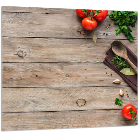 PANEL DE VIDRIO PARA COCINA 65x60 Madera