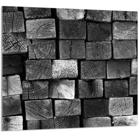 PANEL DE VIDRIO PARA COCINA 65x60 Madera